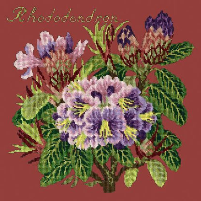 Rhododendron Needlepoint Kit Elizabeth Bradley Design Dark Red 