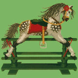 Rocking Horse Needlepoint Kit Elizabeth Bradley Design Grass Green 