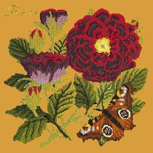 Rose Needlepoint Kit Elizabeth Bradley Design Yellow 