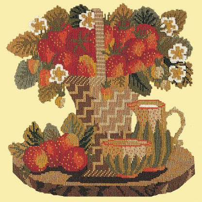 Strawberries Needlepoint Kit Elizabeth Bradley Design Butter Yellow 