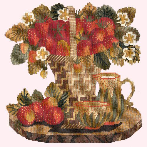 Strawberries Needlepoint Kit Elizabeth Bradley Design Cream 