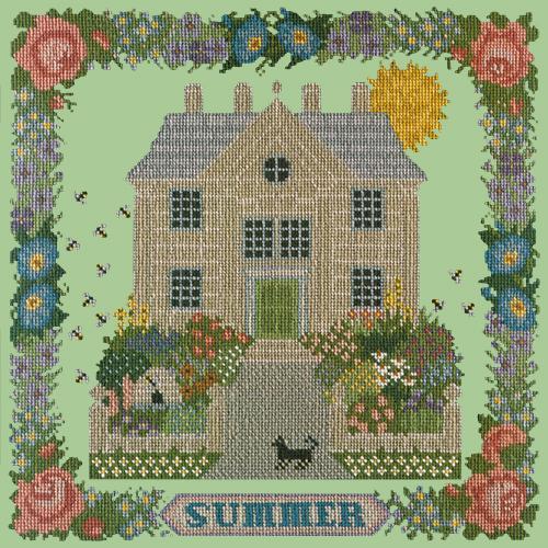 Summer Sampler Needlepoint Kit Elizabeth Bradley Design Pale Green 