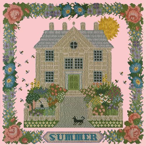 Summer Sampler Needlepoint Kit Elizabeth Bradley Design Pale Rose 