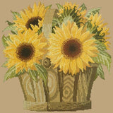 Sunflower Basket Needlepoint Kit Elizabeth Bradley Design Sand 