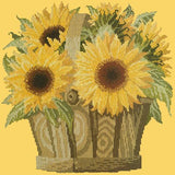 Sunflower Basket Needlepoint Kit Elizabeth Bradley Design Sunflower Yellow 
