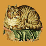 The Contented Cat Needlepoint Kit Elizabeth Bradley Design Yellow 