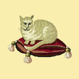 The Cream Cat Needlepoint Kit Elizabeth Bradley Design Butter Yellow 