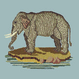 The Elephant Needlepoint Kit Elizabeth Bradley Design Pale Blue 