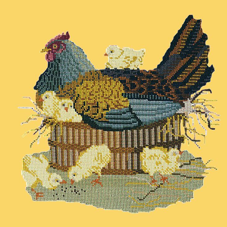 The Mother Hen Needlepoint Kit Elizabeth Bradley Design Sunflower Yellow 