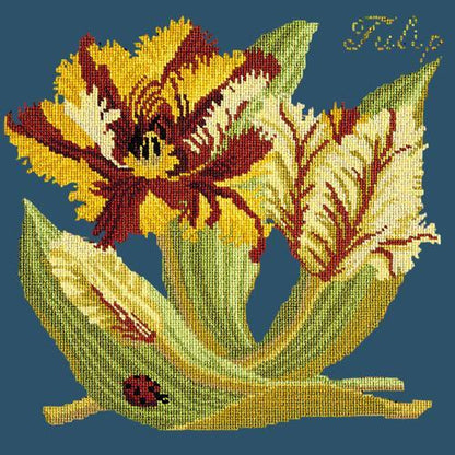 Tulip Needlepoint Kit Elizabeth Bradley Design Dark Blue 