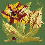 Tulip Needlepoint Kit Elizabeth Bradley Design Dark Green 