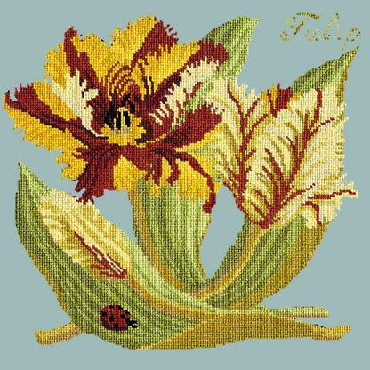 Tulip Needlepoint Kit Elizabeth Bradley Design Pale Blue 