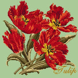 Tulip Needlepoint Kit Elizabeth Bradley Design Pale Green 
