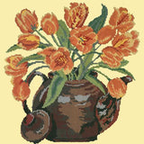 Tulip Teapot Needlepoint Kit Elizabeth Bradley Design Butter Yellow 