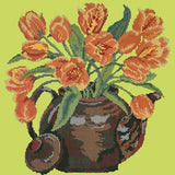 Tulip Teapot Needlepoint Kit Elizabeth Bradley Design Pale Lime 