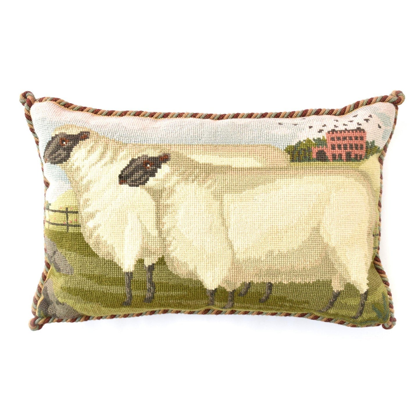 Two Fat Suffolk Lambs Needlepoint Kit Elizabeth Bradley Design 