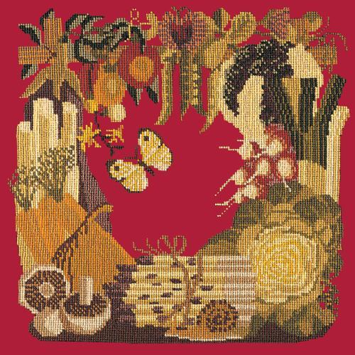 Vegetables Needlepoint Kit Elizabeth Bradley Design Bright Red 