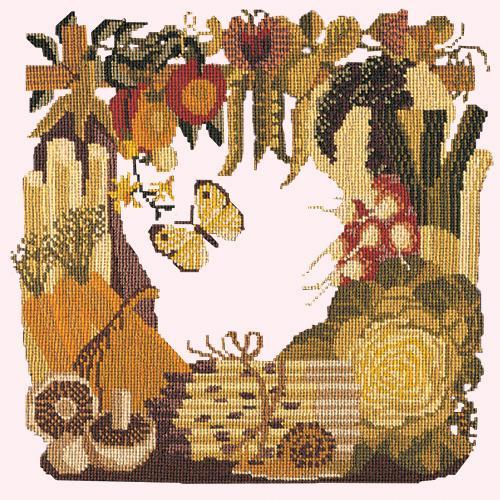 Vegetables Needlepoint Kit Elizabeth Bradley Design Cream 