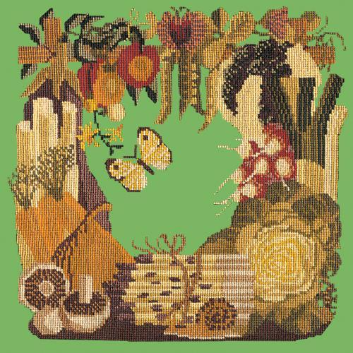 Vegetables Needlepoint Kit Elizabeth Bradley Design Grass Green 