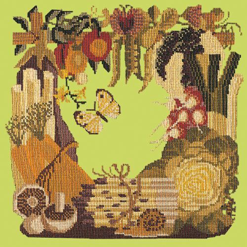 Vegetables Needlepoint Kit Elizabeth Bradley Design Pale Lime 