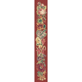 Victorian Flower Bell Pull Needlepoint Kit Elizabeth Bradley Design Dark Red 