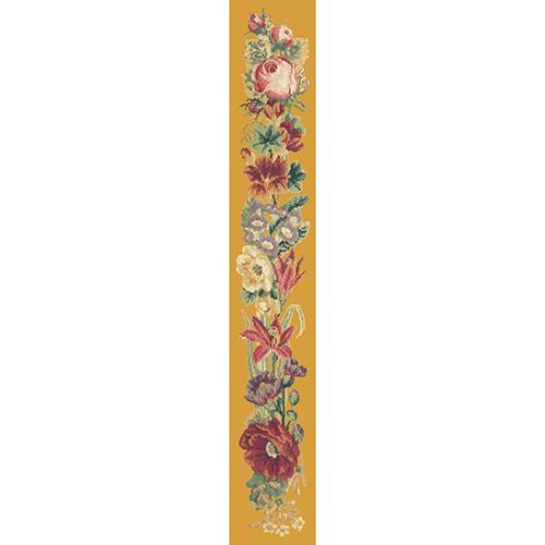Victorian Flower Bell Pull Needlepoint Kit Elizabeth Bradley Design Yellow 