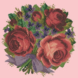 Violets and Roses Needlepoint Kit Elizabeth Bradley Design Pale Rose 