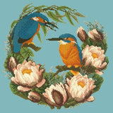 Water Lilies Needlepoint Kit Elizabeth Bradley Design Duck Egg Blue 
