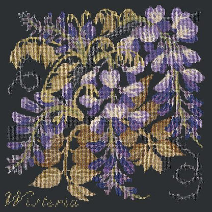 Wisteria Needlepoint Kit Elizabeth Bradley Design Black 