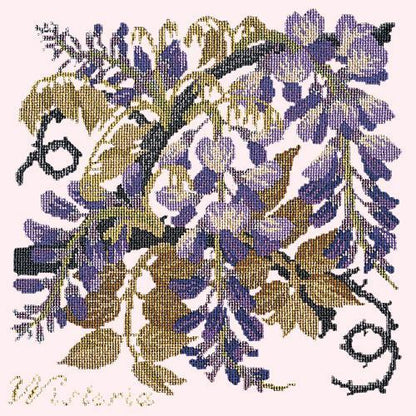 Wisteria Needlepoint Kit Elizabeth Bradley Design Cream 