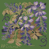 Wisteria Needlepoint Kit Elizabeth Bradley Design Dark Green 