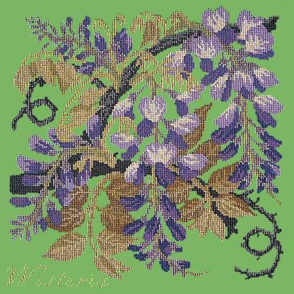 Wisteria Needlepoint Kit Elizabeth Bradley Design Grass Green 