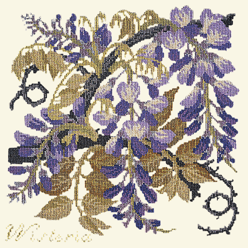 Wisteria Needlepoint Kit Elizabeth Bradley Design Winter White 