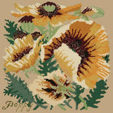 Yellow Poppy Needlepoint Kit Elizabeth Bradley Design Sand 