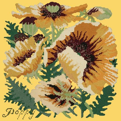 Yellow Poppy Needlepoint Kit Elizabeth Bradley Design Sunflower Yellow 